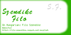 szendike filo business card